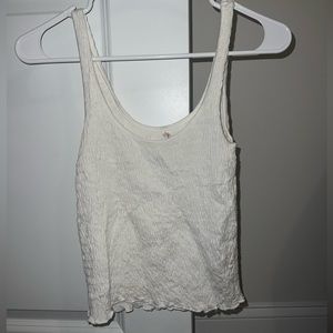 Aeropostale white ruffle tank